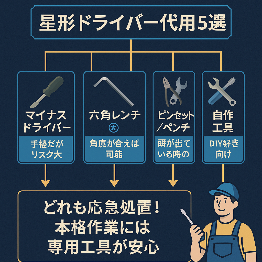 星形ドライバー代用できる道具7選！リスクを避ける正しいやり方とは！？ | nantakublog