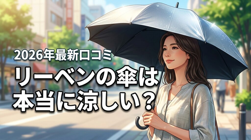 リーベンのひんやり傘は本当に涼しい?口コミから分かった遮熱性能と悪い評判