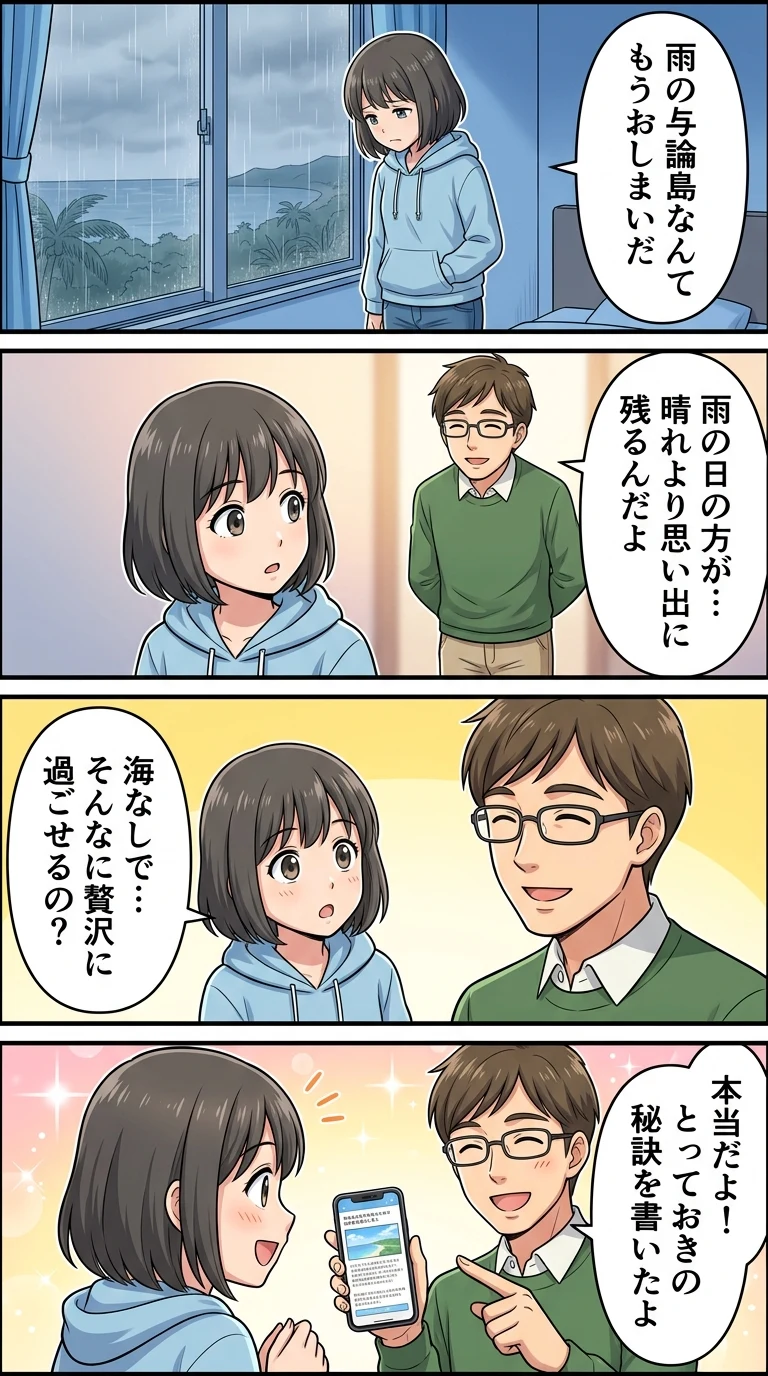 与論島　雨の日　過ごし方