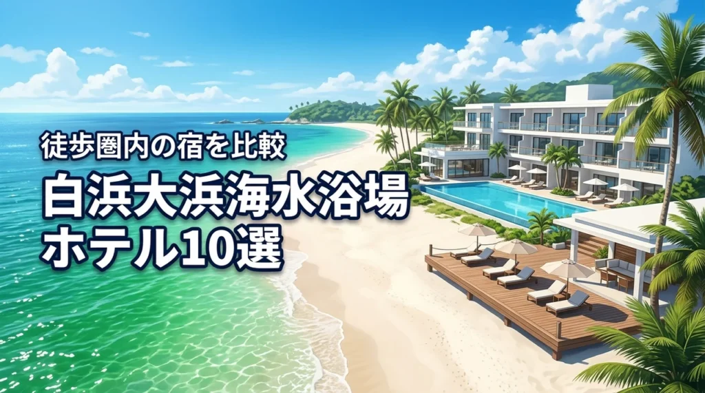 白浜大浜海水浴場のホテルでオススメ10選を比較！徒歩圏内の宿選びで失敗しないコツ