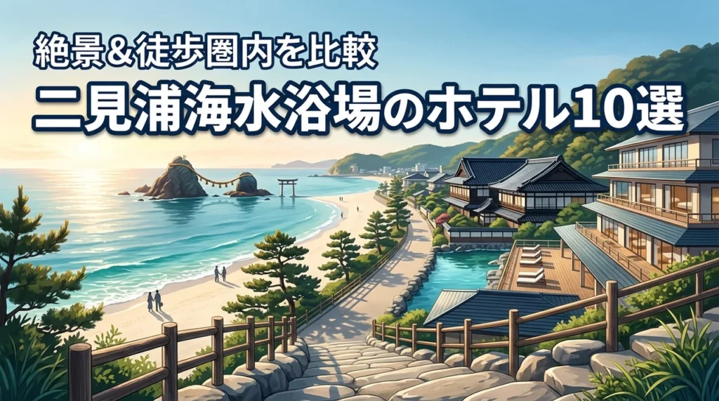 【二見浦海水浴場】ホテルでオススメ10選!徒歩圏内やオーシャンビューの宿を比較