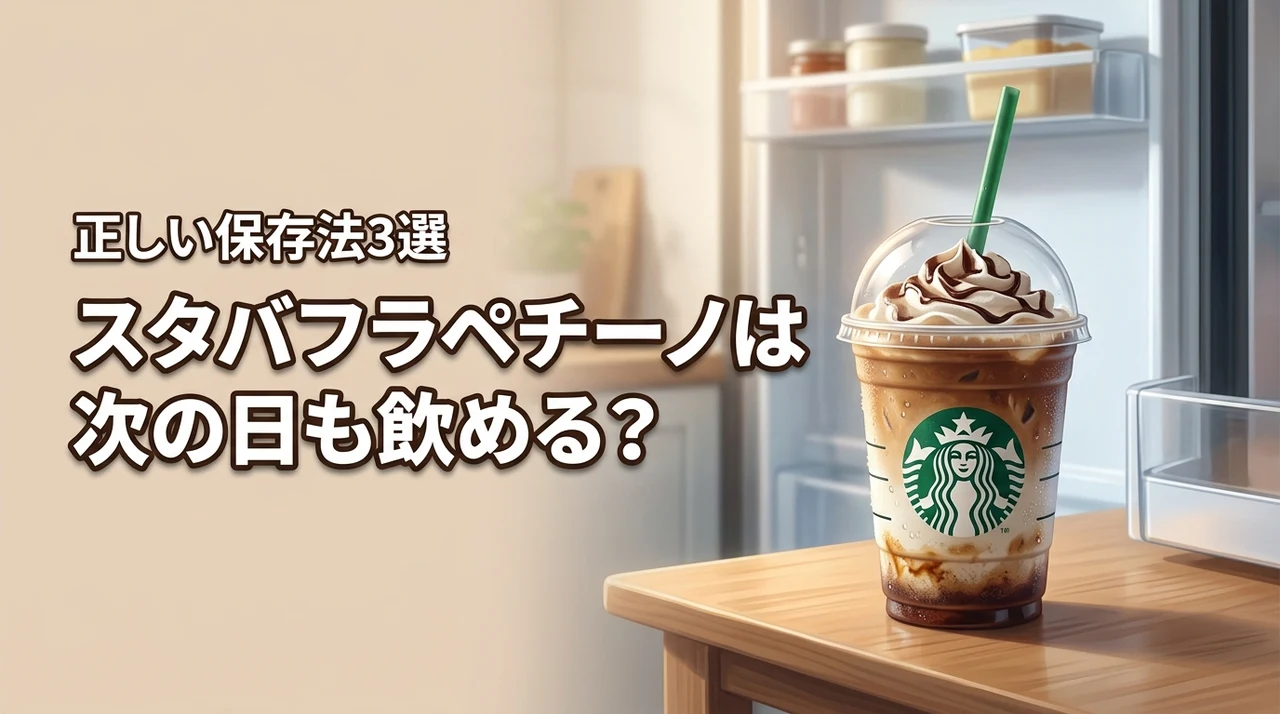 スタバのフラペチーノは次の日も飲める?保存方法と注意点3選を解説