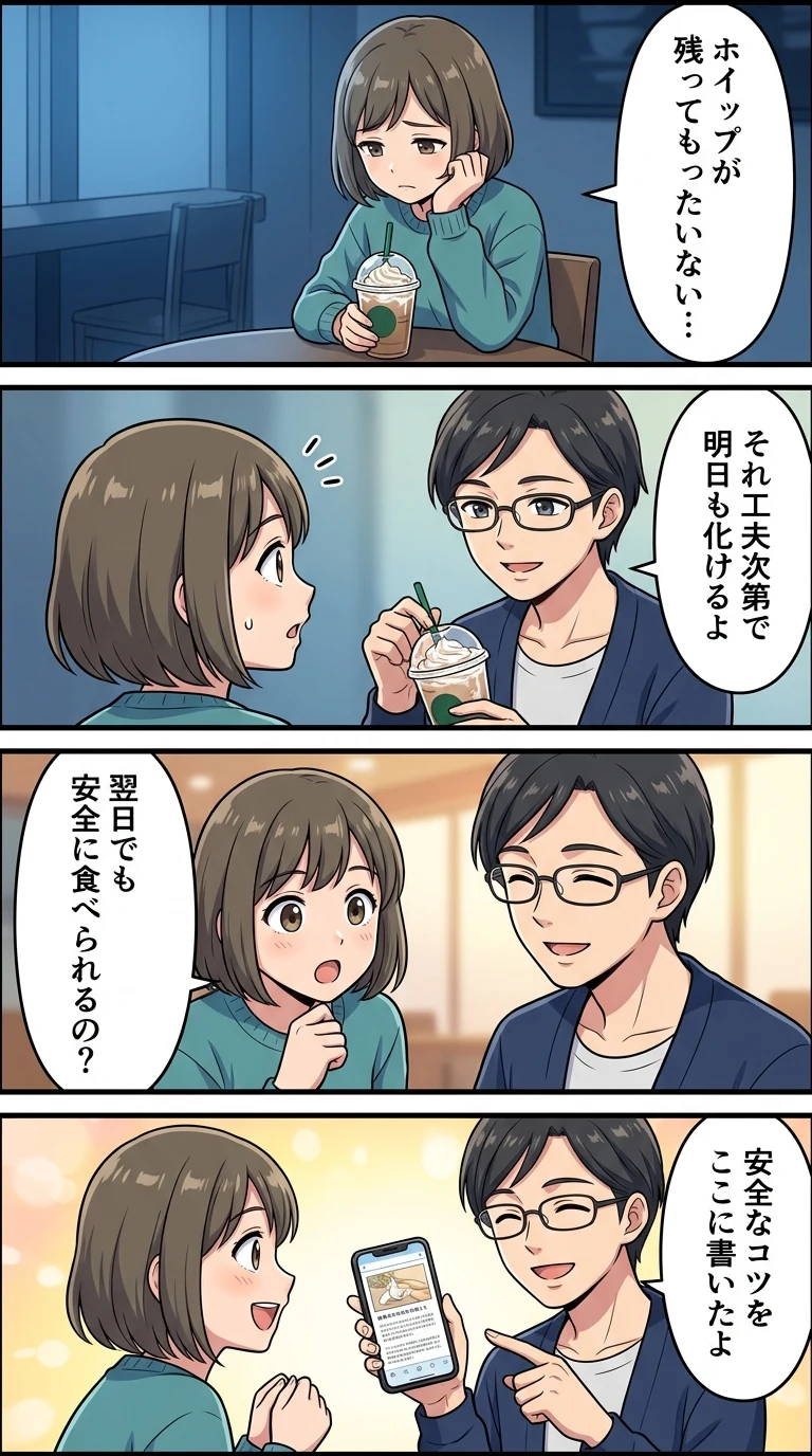 スタバ　ホイップ　翌日