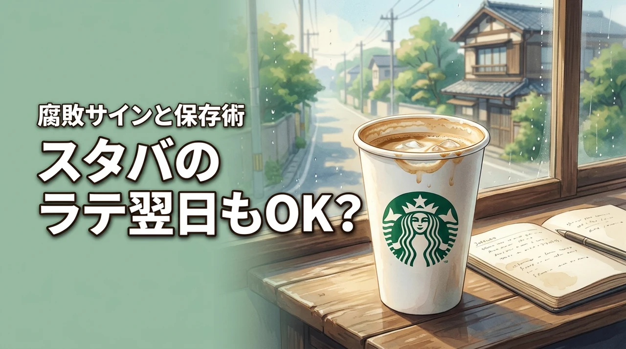 スタバのラテは翌日も飲める?気になる腐敗サインと食中毒を防ぐ保存のコツ
