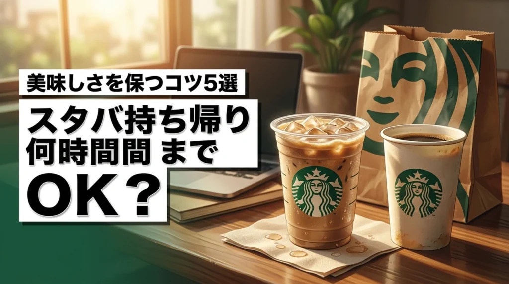 スタバの持ち帰りは何時間までOK?種類別の目安と美味しさを保つ5つの工夫