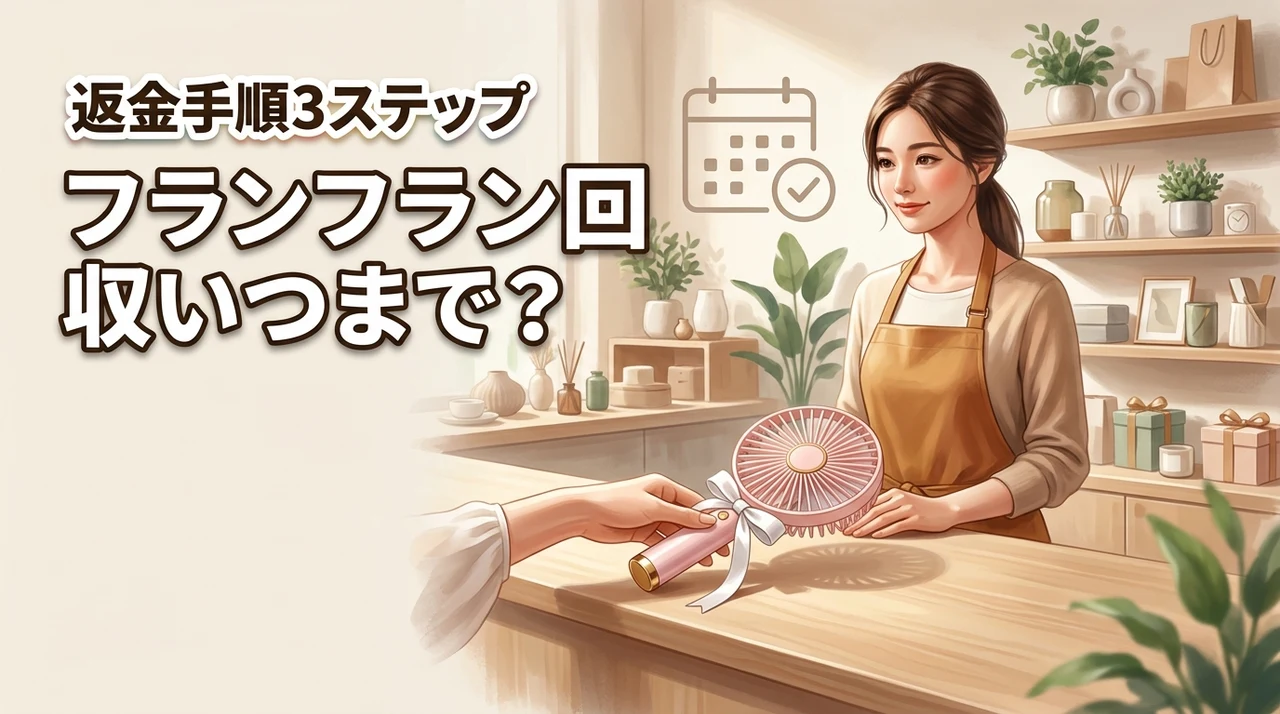 フランフランのハンディファン回収はいつまで?返金手順3ステップを詳しく解説