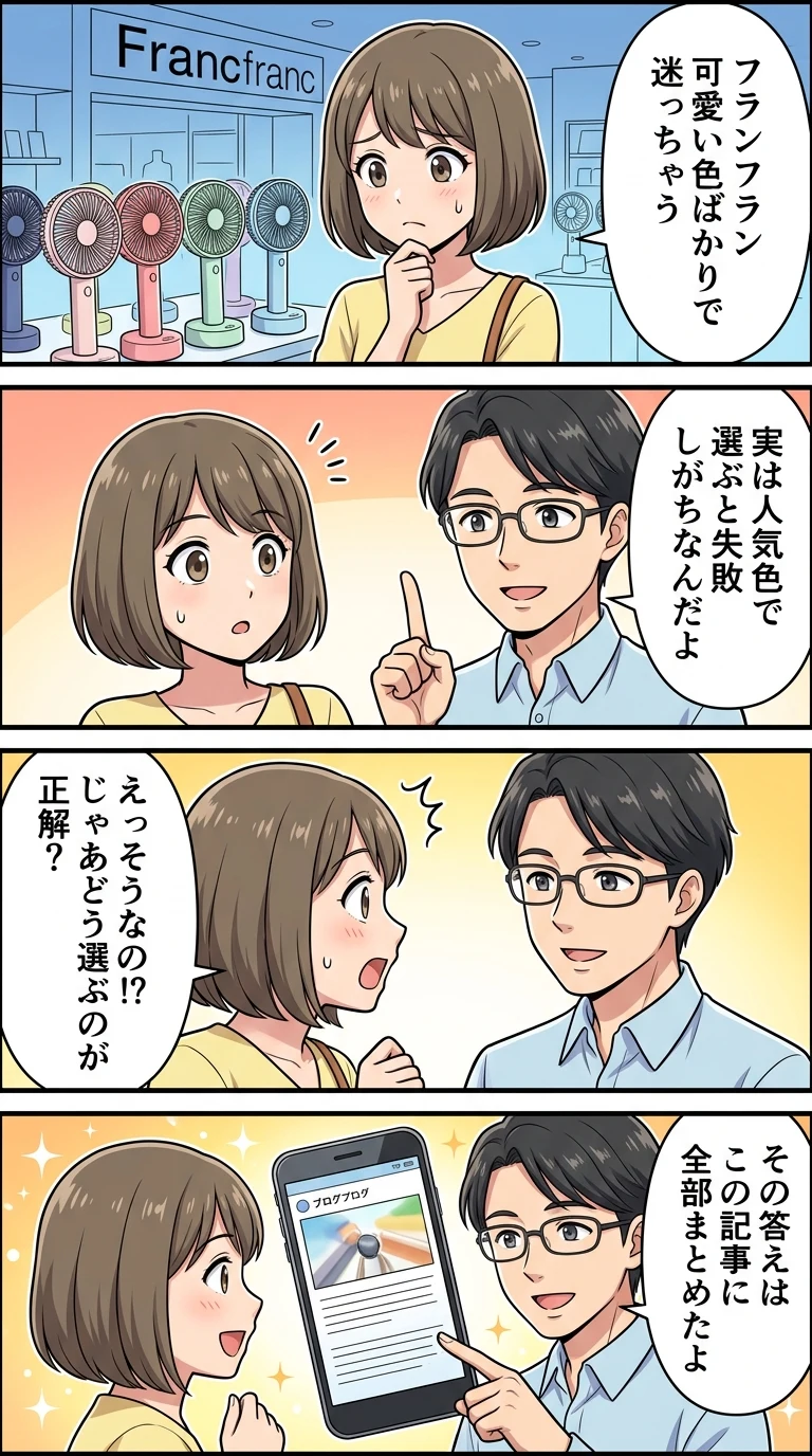 フランフラン ハンディファン 人気色