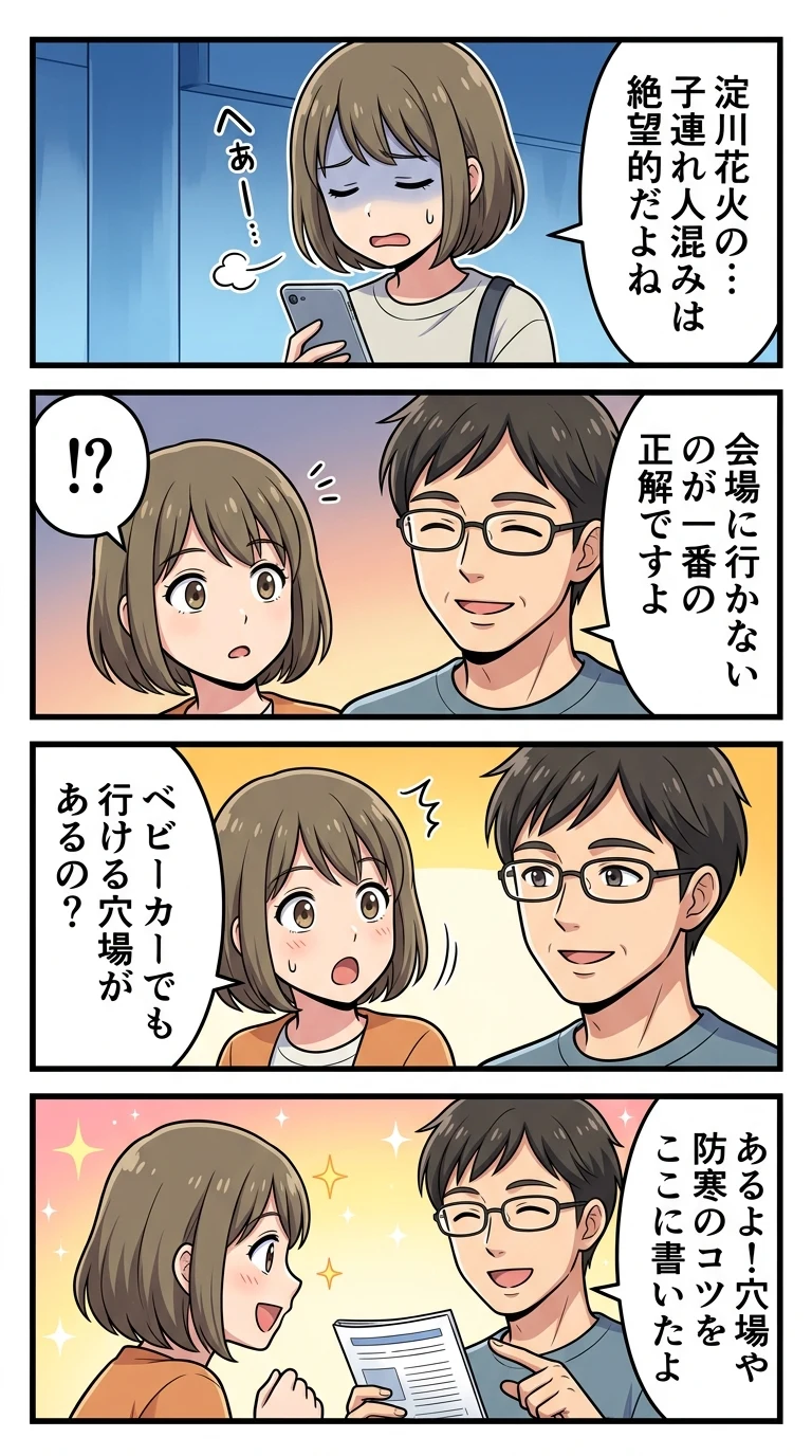 なにわ淀川花火大会 穴場スポット 子連れ